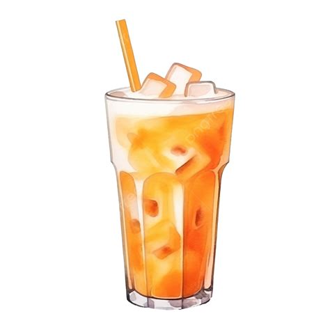 Watercolor Thai Tea, Watercolor, Thai, Tea PNG Transparent Image and ...