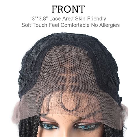 Buy Short Box Braided Wigs For Black Women Bob Style Lace Braids ...
