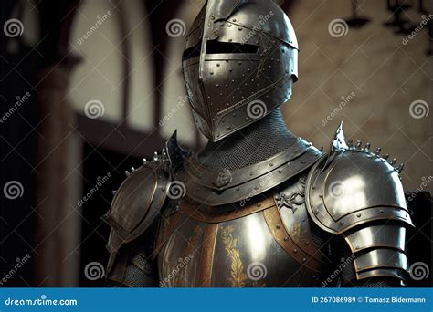 Closeup on the Armor of a Medieval Knight Stock Illustration ...