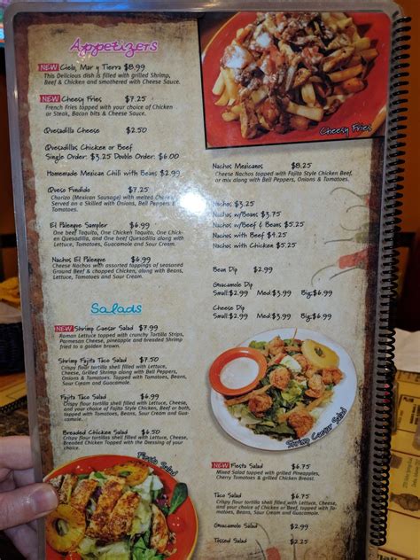 Menu at El Palenque Mexican Restaurant, Batesville, Harrison St