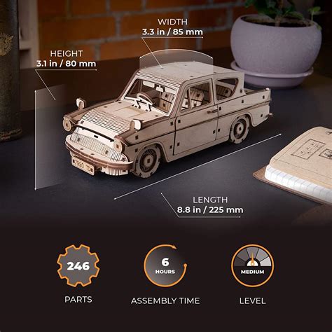 Buy UGEARS Harry Potter Flying Ford Anglia Model Car Kit – 3D Puzzles ...