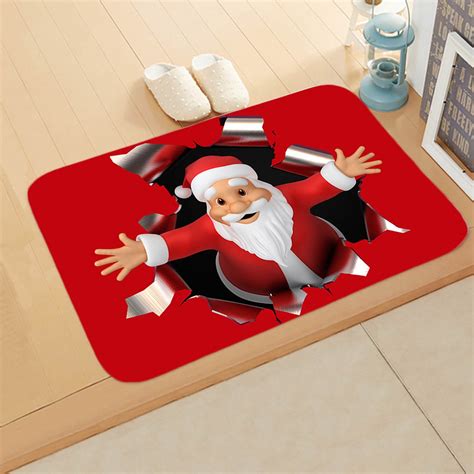 Christmas Decoraions Cameland Bathroom Rugs Christmas Floor Mat Kitchen ...
