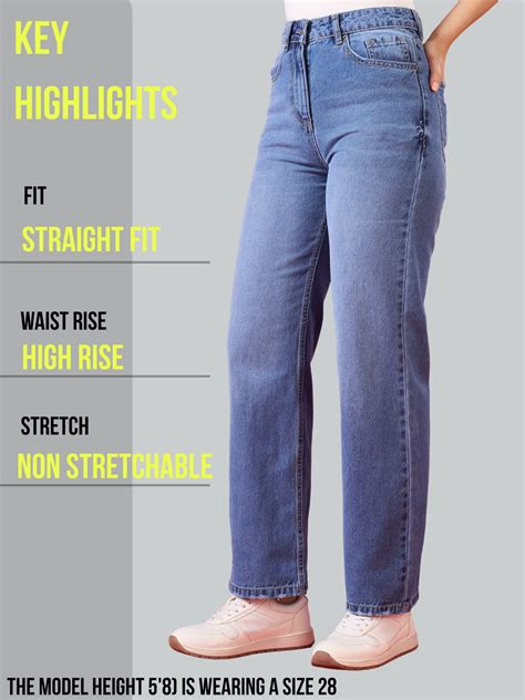 TARAMA High Rise Straight Fit Rigid Denim Jeans – TARAMA JEANS