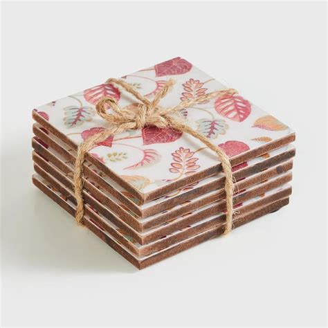Buy Corsica Hues Set of 6 Wood Coasters from Corsica by Home Centre at ...
