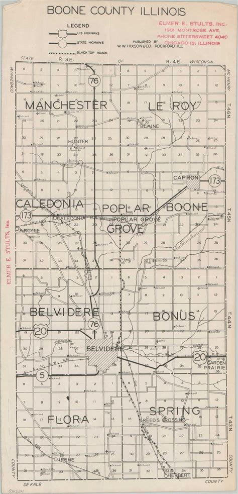 Boone County Illinois - Curtis Wright Maps