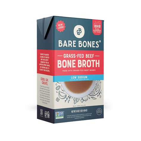 Amazon.com : Bare Bones, Broth Bone Low Sodium Beef, 16 Ounce : Grocery & Gourmet Food