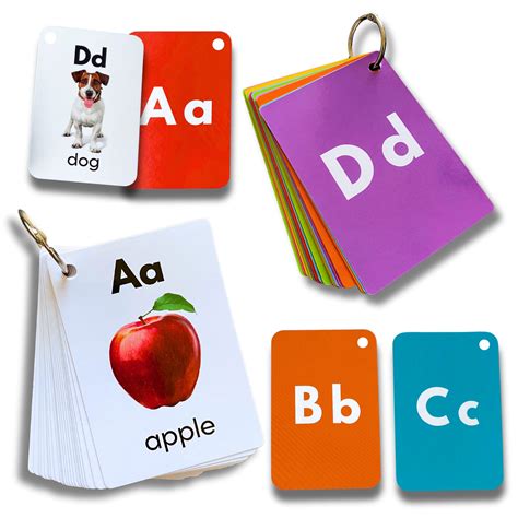 Buy Alphabet Flash Cards for Kids, Early Learning First Word Cards for ...