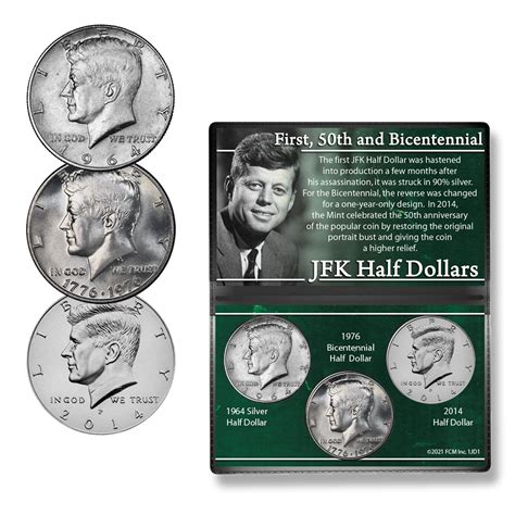 First, 50th and Bicentennial JFK Half Dollars