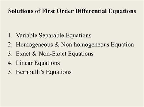 Image result for Ordinary Differential Equation Simple Example