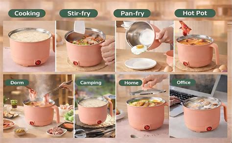 Buy Bluewings Electric Cooking Pot with Steamer & Glass Lid | Portable ...