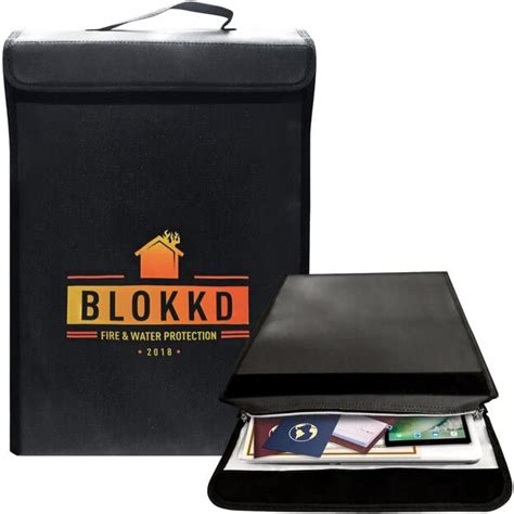 BLOKKD Fireproof Document Bags - Fireproof & Water Resistant Storage ...