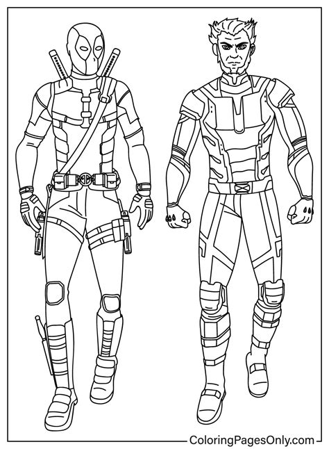 Deadpool And Wolverine Coloring Pages - Coloring Nation