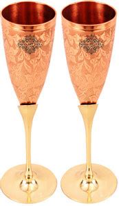 IndianArtVilla (Pack of 2) Set of 2 Copper Brass Leaf Designed ...