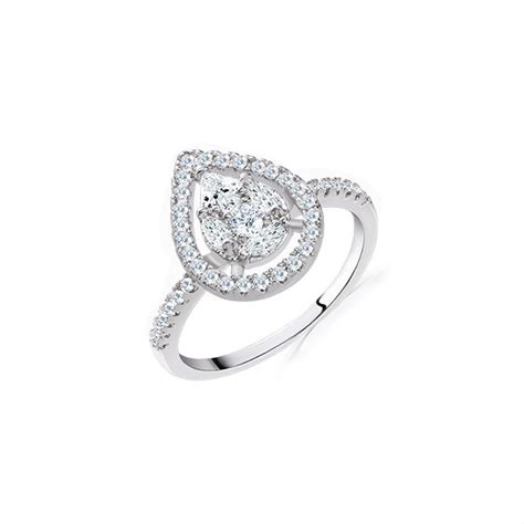 Pear Halo Bypass Zircon Ring – Laviscart