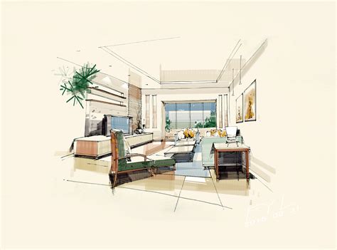 室内手绘|空间|家装设计|陈孟娜336699 - 原创作品 - 站酷 (ZCOOL)