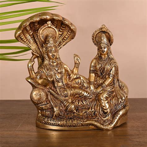 Brass Vishnu Lakshmi Idol ( 8" ), Buy Brass Vishnu Lakshmi Idol 8 ...