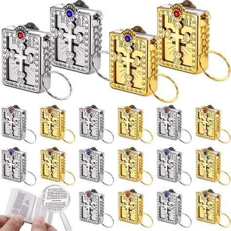 Yaomiao 16 Pieces Mini Bible Keychain Small Holy Bible Key India | Ubuy