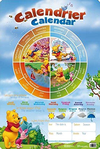 Grupo Erik Editores Lamina Educa Tiva Frances Calendar Winnie Pooh ...