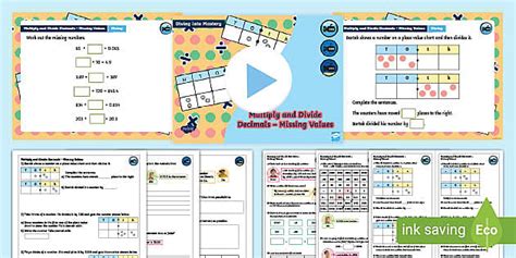 👉 Y5 DiM: Step 12 Multiply and Divide Decimals – Missing Values