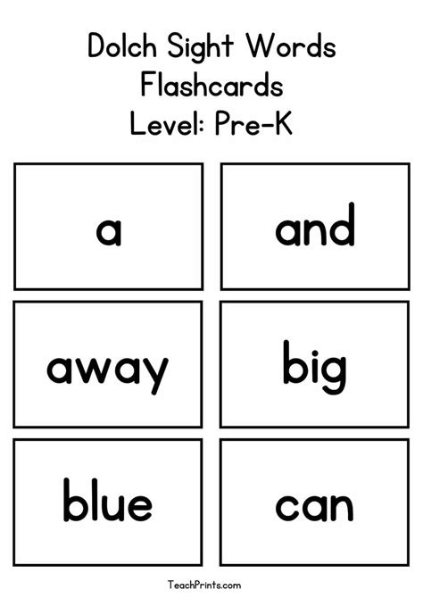 Dolch Sight Words Flashcards