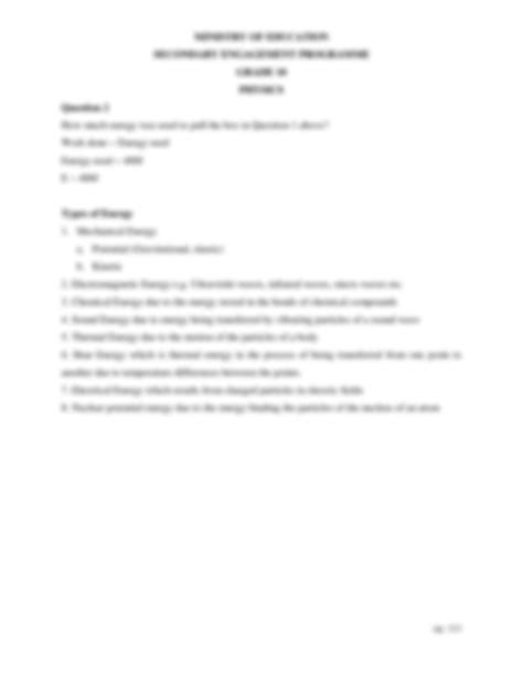 SOLUTION: Grade 10 physics week 12 lesson 1 - Studypool