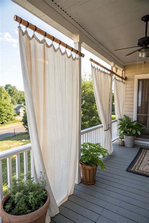 21+ Charming Small Porch Curtain Ideas in 2025 | Porch curtains ...
