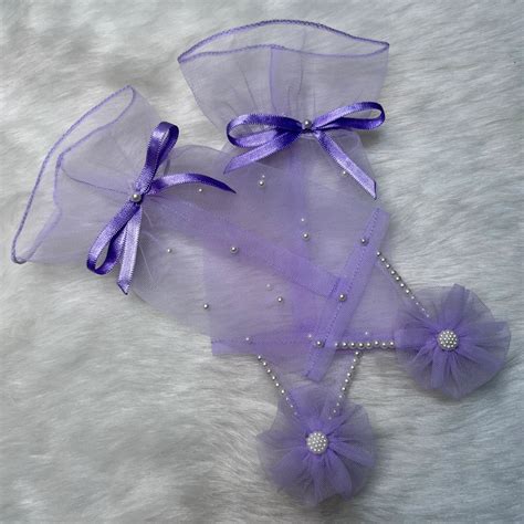 Lilac Purple Net Fingerless Gloves | Designer Accessories