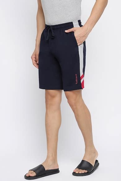 Buy Men Navy Solid Casual Shorts Online - 668421 | Van Heusen