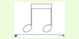 Colouring Page of Music Notes | Colouring Sheets