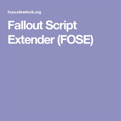 Image result for Fallout 76 Script Extender