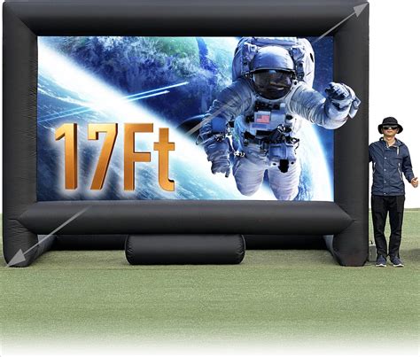 16Ft Outdoor and Indoor Inflatable Movie Projector Screen with 240W ...