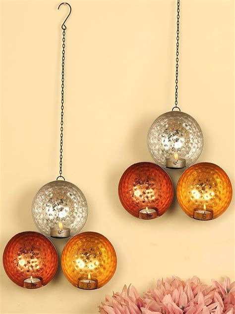 Buy | Set of 2 Decoartive Wall Hanging Tealight | Tied Ribbons