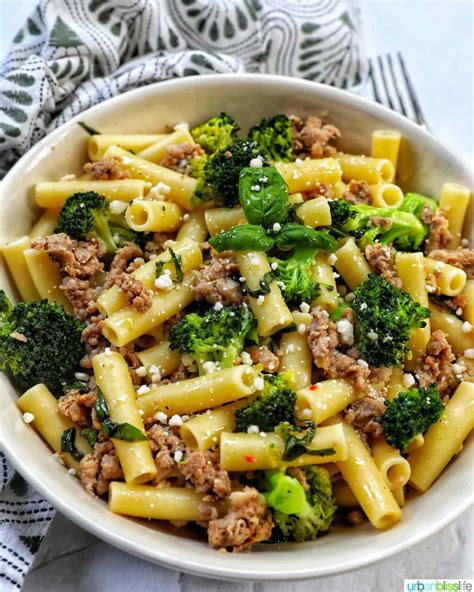 Italian Sausage and Broccoli Pasta - Urban Bliss Life