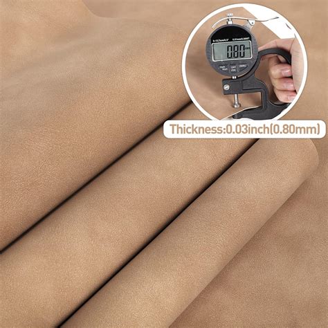 Buy Funcolor Frosted Faux Leather Roll: 12x52 Inch Apricot Brown Soft ...