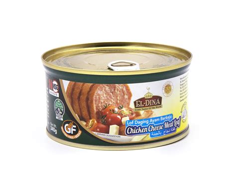 Buy El-Dina Chicken Cheese Meat Loaf, 340g | Luncheon Meat Chicken | No ...