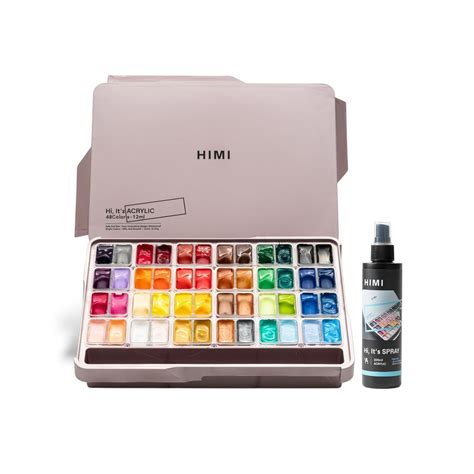 THOOVI - HIMI - Acrylic Paint - Twin Cups - 48 Colours - 12g Jelly Cups ...