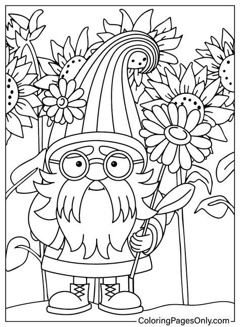 Printable Gnome Coloring Pages