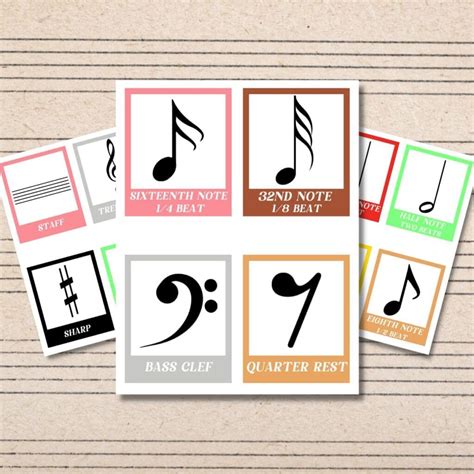 Free Printable Musical Note Flash Cards for Teaching - Find a Free ...