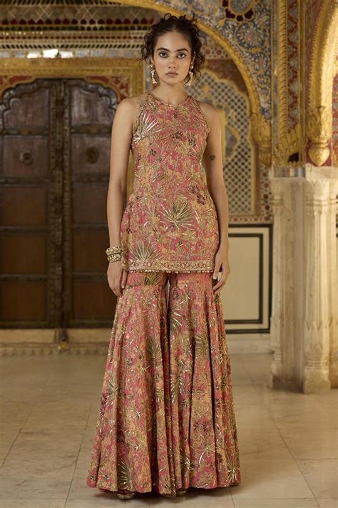 Halter Neck Kurta and Gharara Set – Prints By Radhika