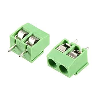 Ubersweet® 100 pcs 2 Poles PCB Screw Terminal Block Connector DG126 ...