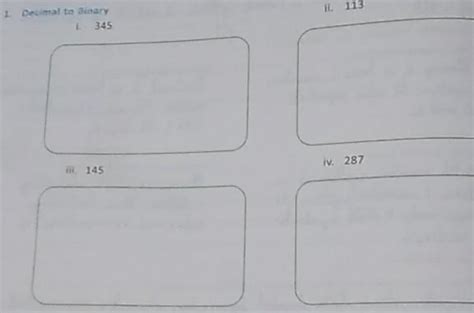 1. Decimal to Binary pls explain it with solutions - Brainly.in