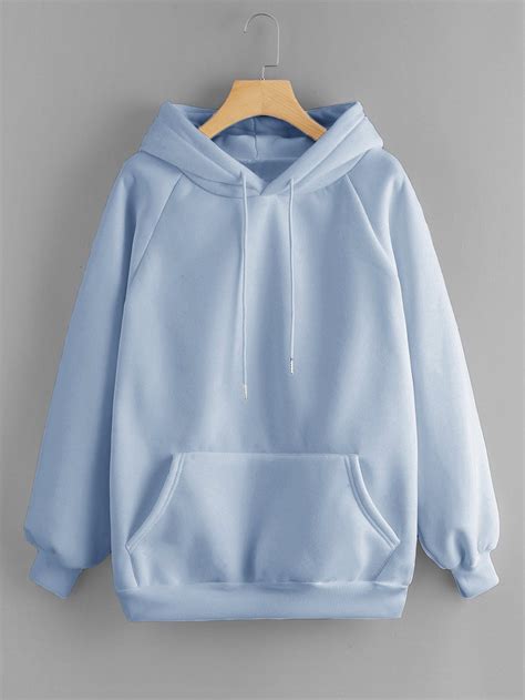 Kangaroo Pocket Blue Hoodie | Trendy hoodies, Solid hoodie, Sweatshirts ...