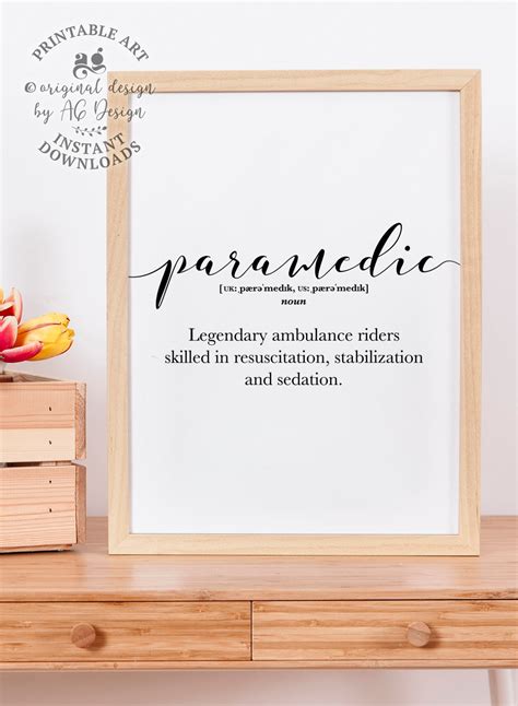Buy Paramedic Gifts, Funny Definition Printable, Thank You Paramedics ...