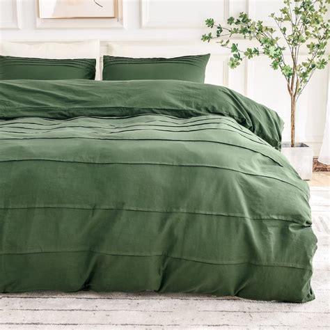 Amazon.com: NEXHOME PRO 100% Washed Cotton Duvet Cover King Size ...
