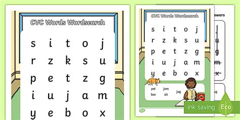 CVC Word Search - Primary Resources