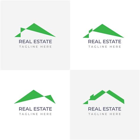 Green house roofing real estate logo vector | Premium Vector