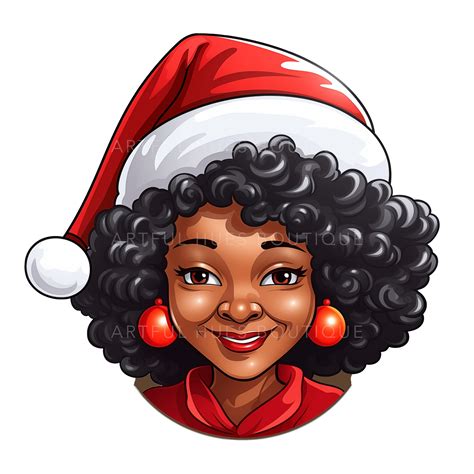 Black Mrs. Claus Png, Christmas Sublimation, African American Mrs ...
