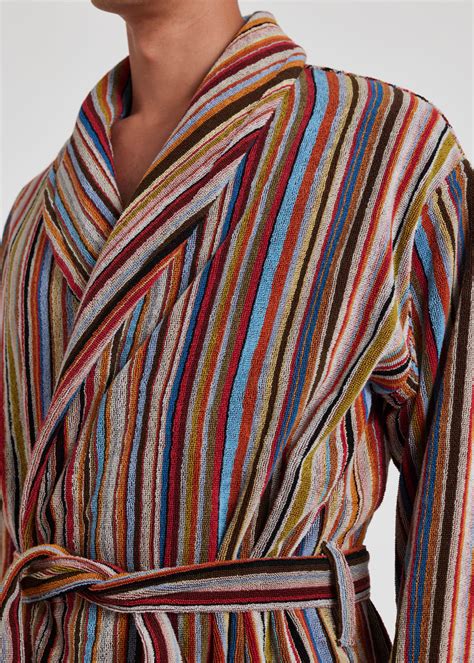 Men's 'Signature Stripe' Cotton Dressing Gown