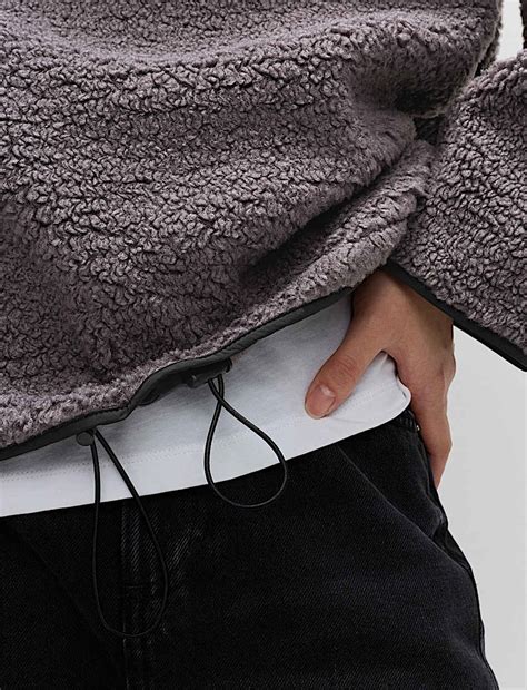 Buy Borg Funnel Neck Half Zip Sweatshirt at Marks & Spencer