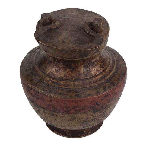 Traditional Brass Pot Hourglass Shape And Legs